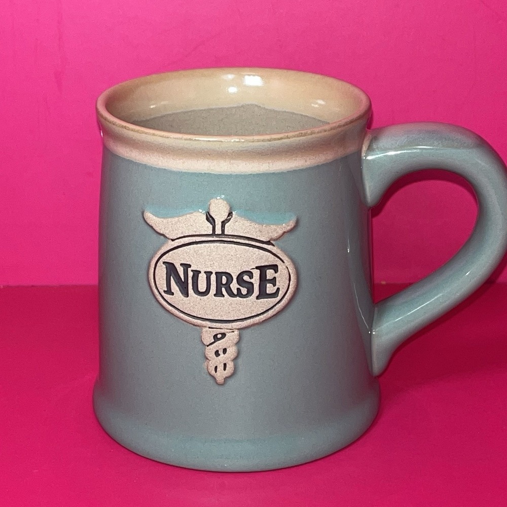 Burton+BURTON Nurse Mug Ceramic Coffee Cup Mint‎ Green Microwave Dishwasher Safe